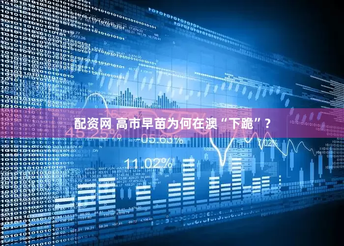 配资网 高市早苗为何在澳“下跪”？
